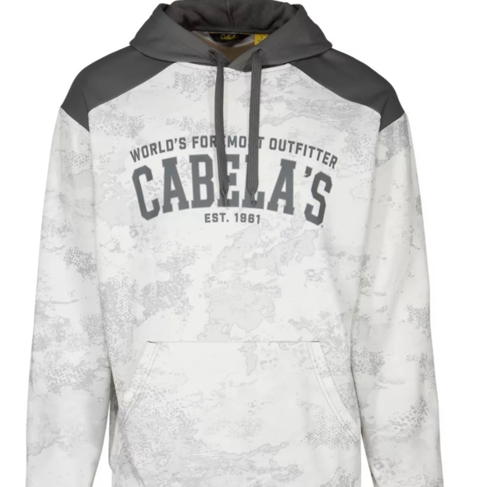 Cabelas Hoodie White Print